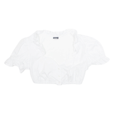 ESMARA Womens Cropped Top White V-Neck S