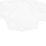 ESMARA Womens Cropped Top White V-Neck S