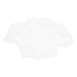 ESMARA Womens Cropped Top White V-Neck S