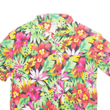 AMERICAN WEEKEND Womens Printed Shirt Black Off Shoulder 90s Floral M
