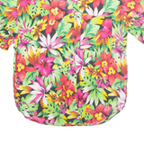 AMERICAN WEEKEND Womens Printed Shirt Black Off Shoulder 90s Floral M