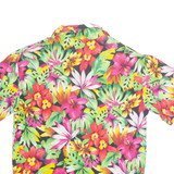 AMERICAN WEEKEND Womens Printed Shirt Black Off Shoulder 90s Floral M