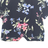 ALFRED DUNNER Womens Printed Shirt Black 90s Floral L