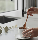 Anygleam Dark Brown 6pcs Wooden Tea Long Spoon Kitchen Tableware