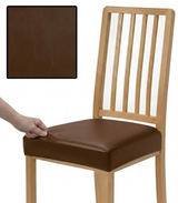 Anyseat Coffee PU Leather Chair Cover – Slipcover for Dining, Kitchen, Hotel, Banquet & Living Room Chairs