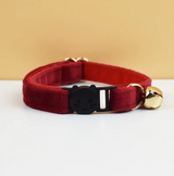 Anypet Small Burgundy Cat Collar with Safety Buckle, Bell & Durable Adjustable Strap – Stylish Comfortable Pet Accessory for Cats