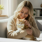 Anypet Stylish Off White Bow Cat Collar – Small Size with Safety Buckle, Bell & Durable Strap