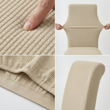 Anyseat Beige Corn Waterproof Chair Cover – Corn Kernel Pattern Stretch Slipcover for Dining Room