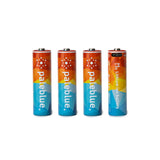 VIVID Geometric AA USB Rechargeable Lithium Batteries | Paleblue