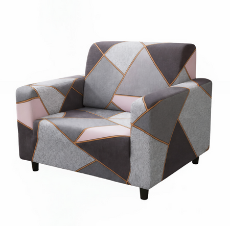 Anyseat 1-Seater Sofa Cover – Gray Pink Style Slipcover for Living Room Chair Protection
