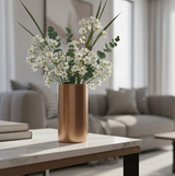 ANYHOUZ Maxery Gold Iron Flower Vase Tabletop Decor – Modern Metal Art Ornament for Living Room Display & Home Crafts