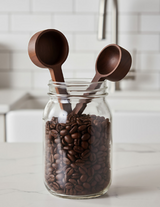 Anygleam Natural Wood 2pcs Wooden Coffee Measuring Spoon Kitchen Tableware