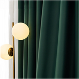 Anydrape Plain Dark Green Luxury Curtains – Modern Textured Drapes for Living Room, Bedroom & Dining Decor