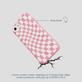 Bubblegum Pink Warped Checkers iPhone 6/6s/7/8/SE Case