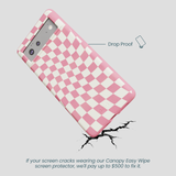 Bubblegum Pink Warped Checkers Google Pixel 6a Case