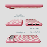 Bubblegum Pink Warped Checkers Google Pixel 6a Case