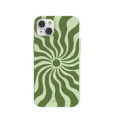 Sage Green Watermelon Time Warp iPhone 14 Plus Case
