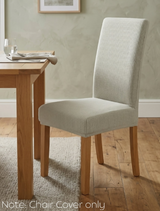 Anyseat Off White Waterproof Chair Cover – Corn Kernel Pattern Stretch Slipcover for Dining Room