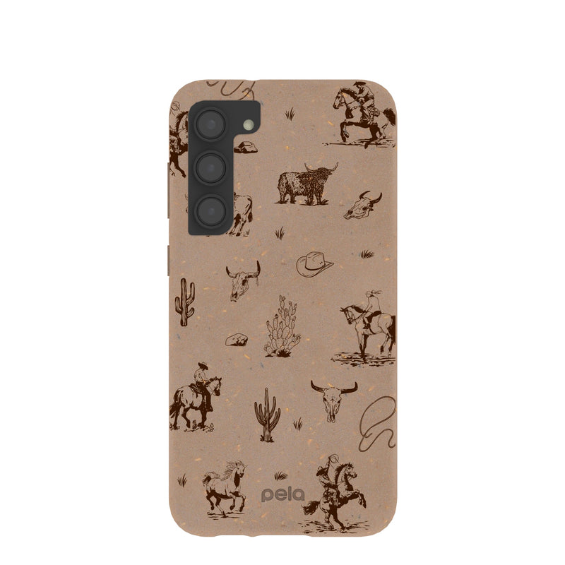 Chocolate Brown Wild Frontier Samsung Galaxy S23+(Plus) Case