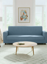 Anyseat 3-Seater Sofa Cover – Plain Grey Blue Style Slipcover for Living Room Chair Protection