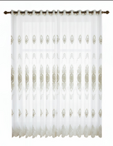 Anydrape White Floral Sheer Curtains – Elegant Decorative Window Drapes for Living Room, Bedroom & Home Décor