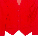 MAXI LIBRATI Womens Blazer Jacket Red 80s XS