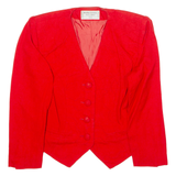 MAXI LIBRATI Womens Blazer Jacket Red 80s XS