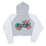 KARL KANI Cropped Stranger Things Womens Grey Hoodie M