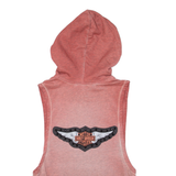 HARLEY DAVIDSON Sleeveless Mens Red Hoodie S