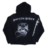 PROMO DORO Mens Black Hoodie Full Zip M