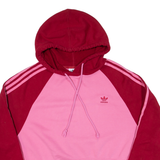 ADIDAS Cropped Womens Pink Hoodie UK 14