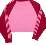 ADIDAS Cropped Womens Pink Hoodie UK 14
