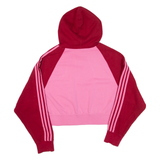 ADIDAS Cropped Womens Pink Hoodie UK 14