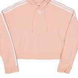 ADIDAS Cropped Womens Pink Hoodie UK 10
