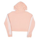 ADIDAS Cropped Womens Pink Hoodie UK 10