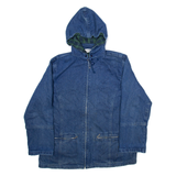 NORTH STYLE Womens Blanket Lined Denim Jacket Blue Hooded 2XL
