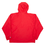 CHAMPION Lafayette Christian Knights Mens Anorak Jacket Red USA Hooded L