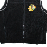 NHL Chicago Blackhawks Mens Fleece Gilet Black USA XL