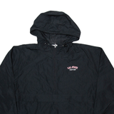 CHAMPION Cal State Mens Anorak Jacket Black USA Hooded 2XL