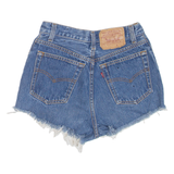 LEVI'S Distressed Womens Denim Shorts Blue Classic XXS W24