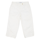 TOMMY HILFIGER Golf Womens Pedal Pushers Shorts White L W38