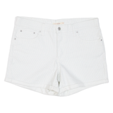 LEVI'S 920 Petite Womens Denim Shorts White 90s UK 10 W28