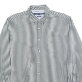 TOMMY HILFIGER Mens Shirt Grey Striped Long Sleeve XL