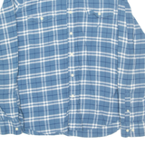 NAUTICA Mens Flannel Shirt Blue Check Long Sleeve L