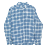 NAUTICA Mens Flannel Shirt Blue Check Long Sleeve L
