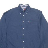 TOMMY HILFIGER Mens Shirt Blue Long Sleeve M