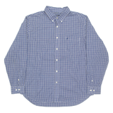NAUTICA Mens Shirt Blue Check Long Sleeve XL