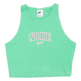 NIKE Cropped Womens Vest Green Sleeveless M