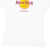 HARD ROCK CAFE Edinburgh Womens T-Shirt White 2XL