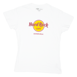 HARD ROCK CAFE Edinburgh Womens T-Shirt White 2XL